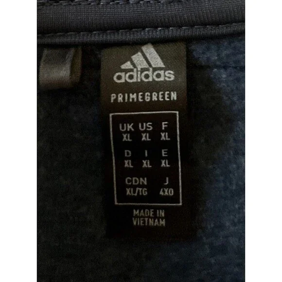 Adidas Men's XL Primegreen Navy 1/4 Zip Golf Pullover Sweatshirt - Picture 2 of 3